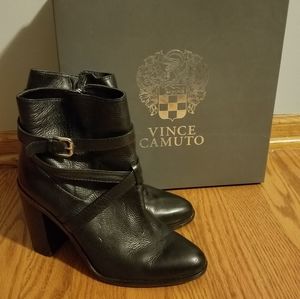 Vince Camuto black leather boots